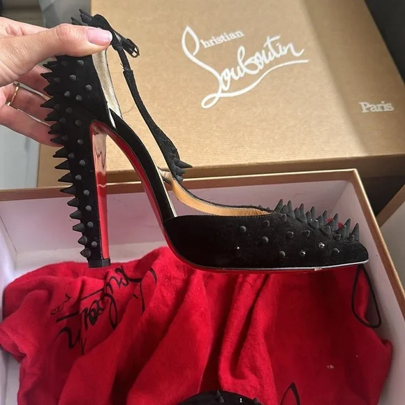 Spiked Louboutin heels sz 38 - Picture 9 of 14